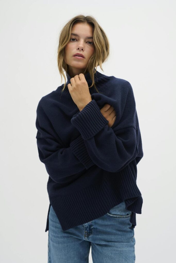 My Essential Wardrobe Lisbon High Neck Navy