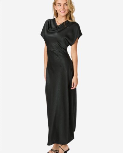 Neo Noir Andrea Heavy Sateen Dress Black