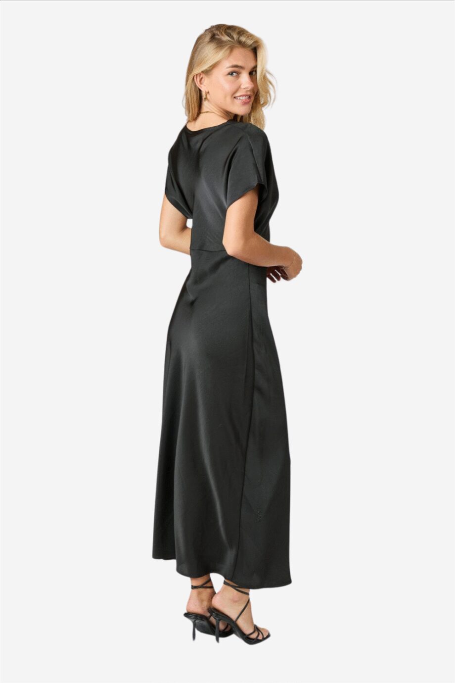 Neo Noir Andrea Heavy Sateen Dress Black