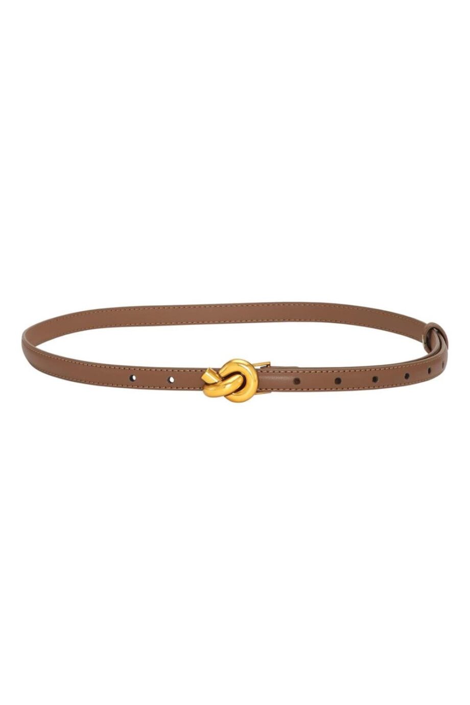 Plissé Copenhagen Knot Belt Light Brown