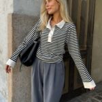 BY IC Carly Polo Black Stripes