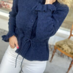YAS Thellis Knit Cardigan Navy