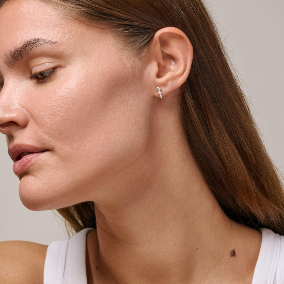 Enamel Copenhagen Trintiy stud silver