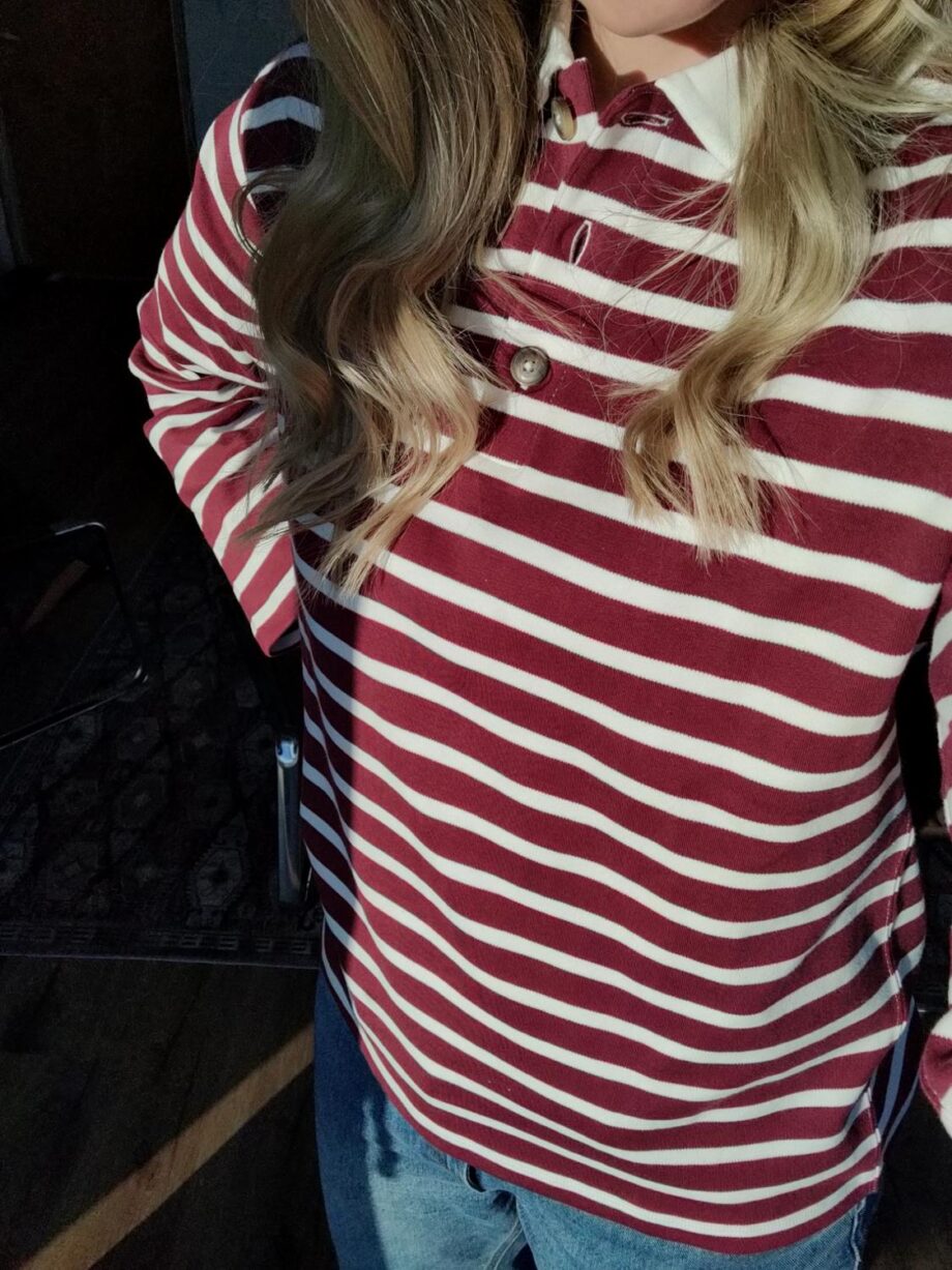 Selected Femme Wada Stripe Collar Top