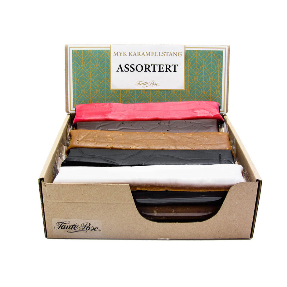 Tante Pose Myk Karmemellstang assortert
