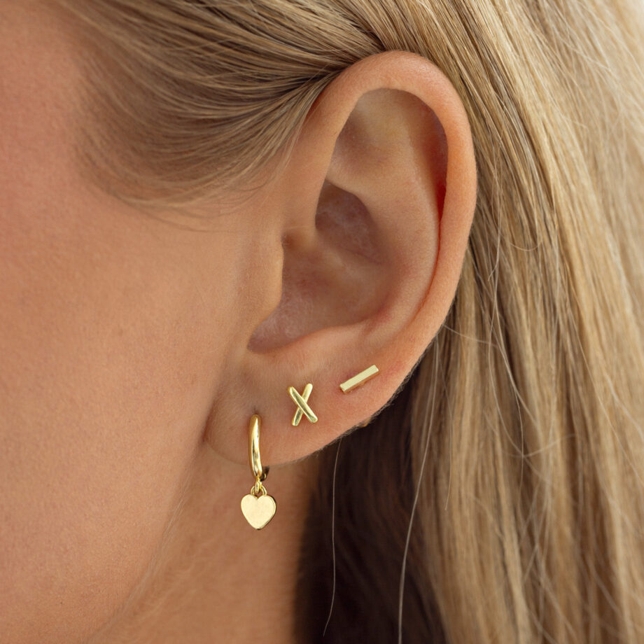 Timi of Sweden Sutton Classix Heart Hoops