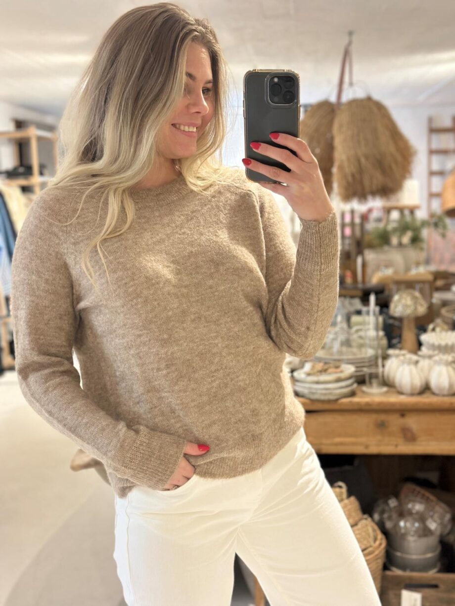Selected Femme Lulu O-Neck Sepia Tint