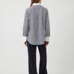 YAS Anne Striped Shirt Navy/White