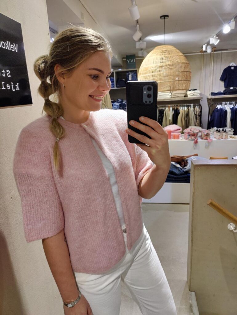 Selected Femme Sia 2/4 Rib Knit Cardigan Mauve