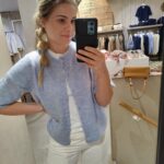 Selected Femme Lulu 2/4 Knit Cardigan Blue
