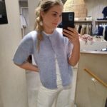 Selected Femme Lulu 2/4 Knit Cardigan Blue