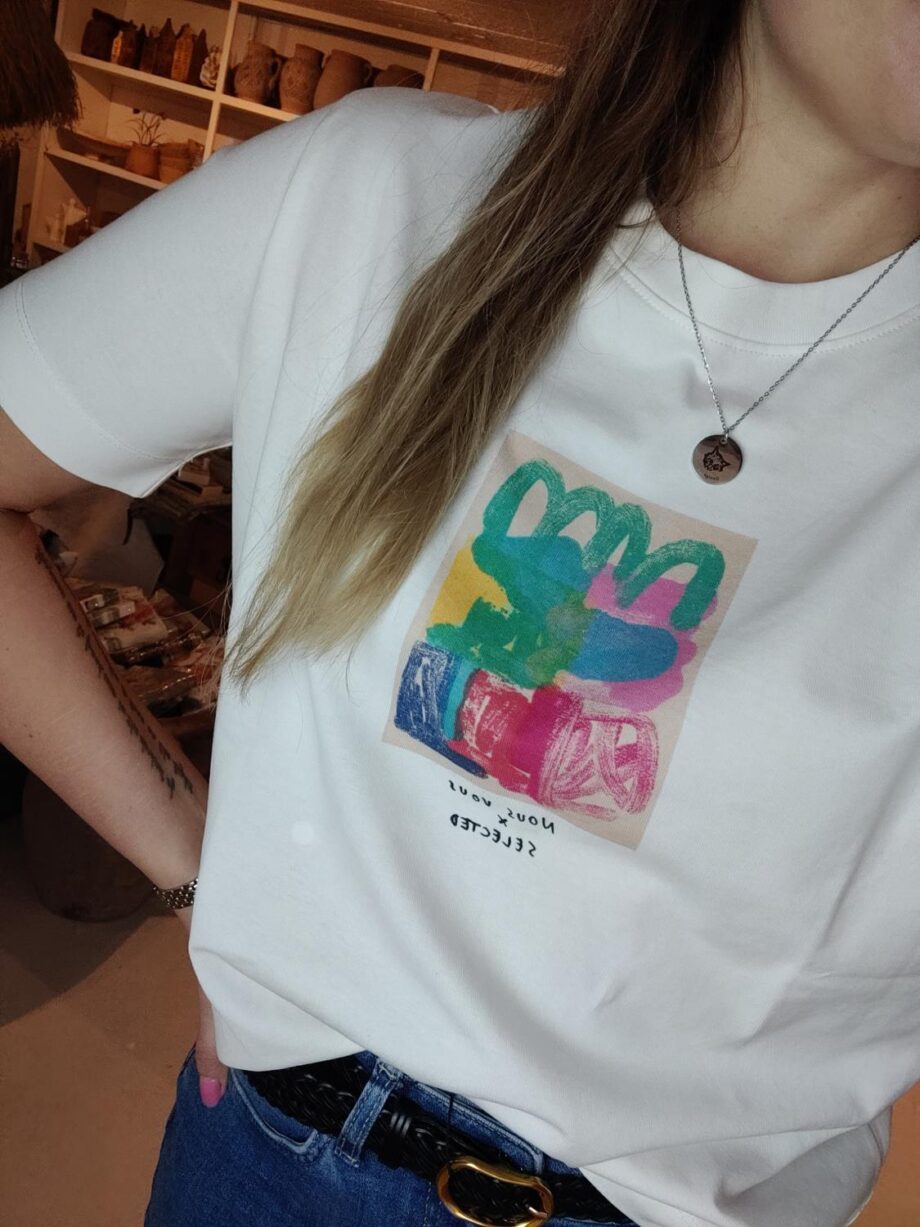 Selected Femme Essential  Boxy Printed Tee