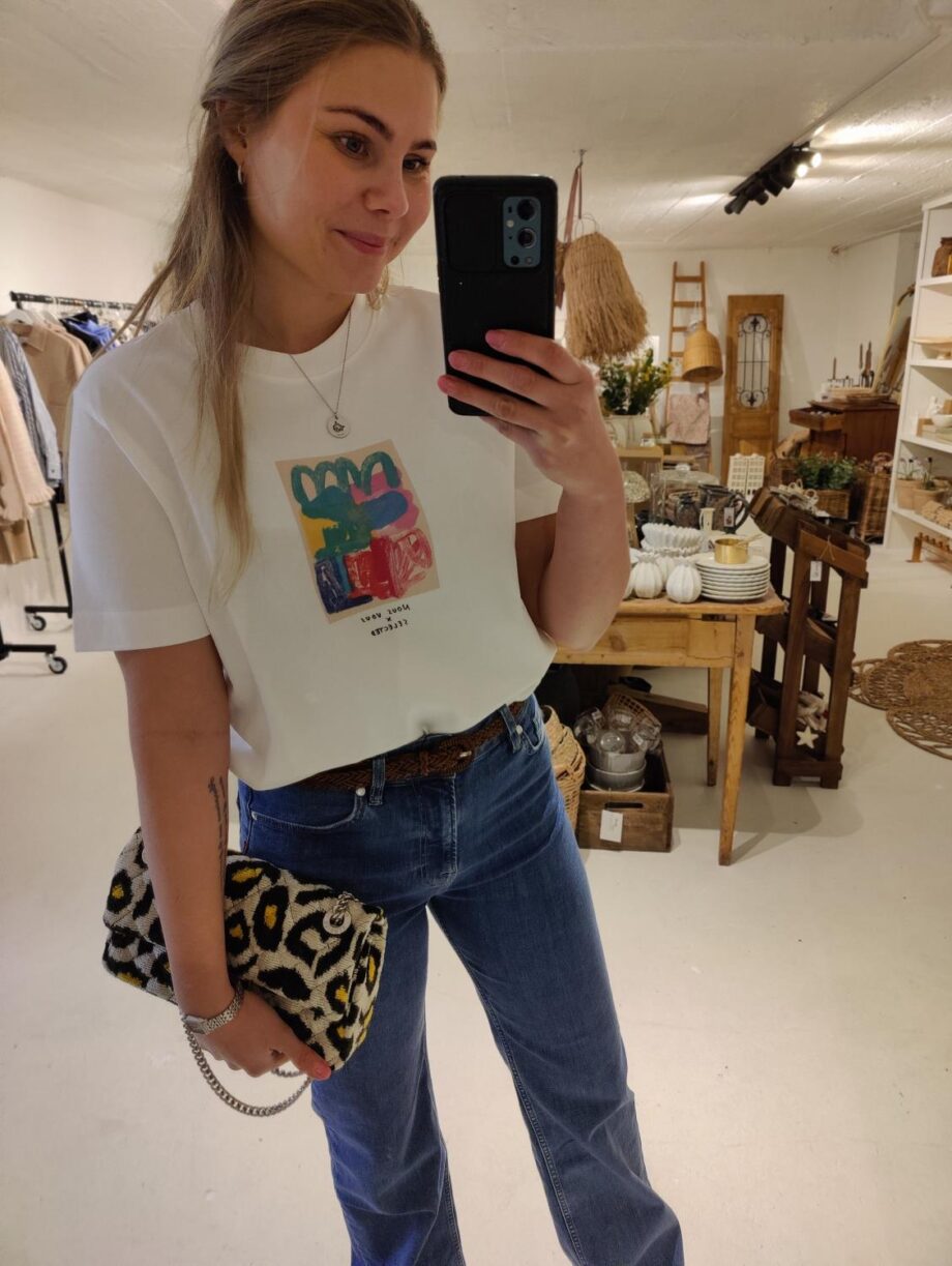 Selected Femme Essential  Boxy Printed Tee