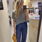Selected Femme Janna Pleated Chambray Pant