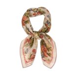 Tapis Noir Light Peach Flower Scarf 67x67