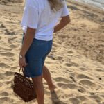 Selected Femme Evelyn Bermuda denim shorts