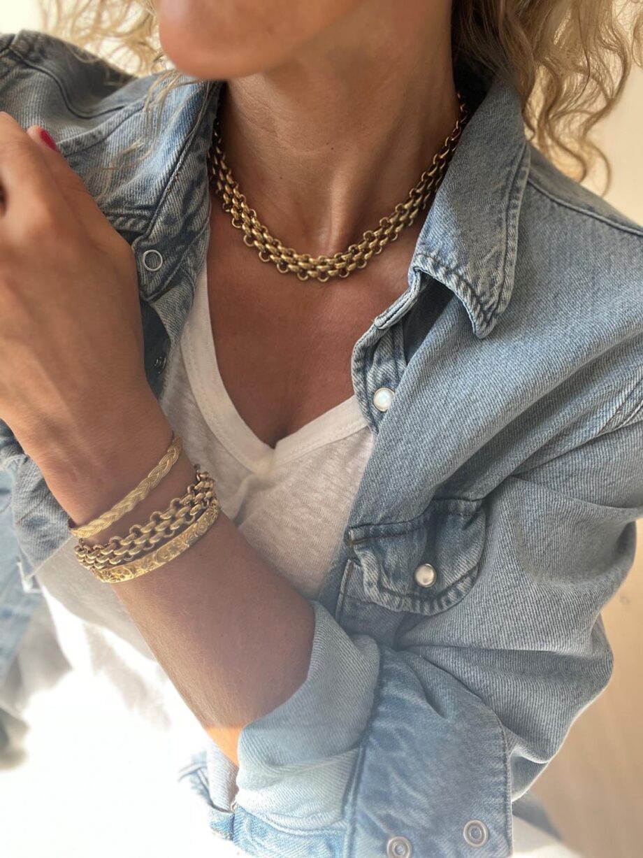 Neo Noir Roger Denim Blouse