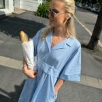 YAS Astor 2/4 Midi Dress Clear Blue