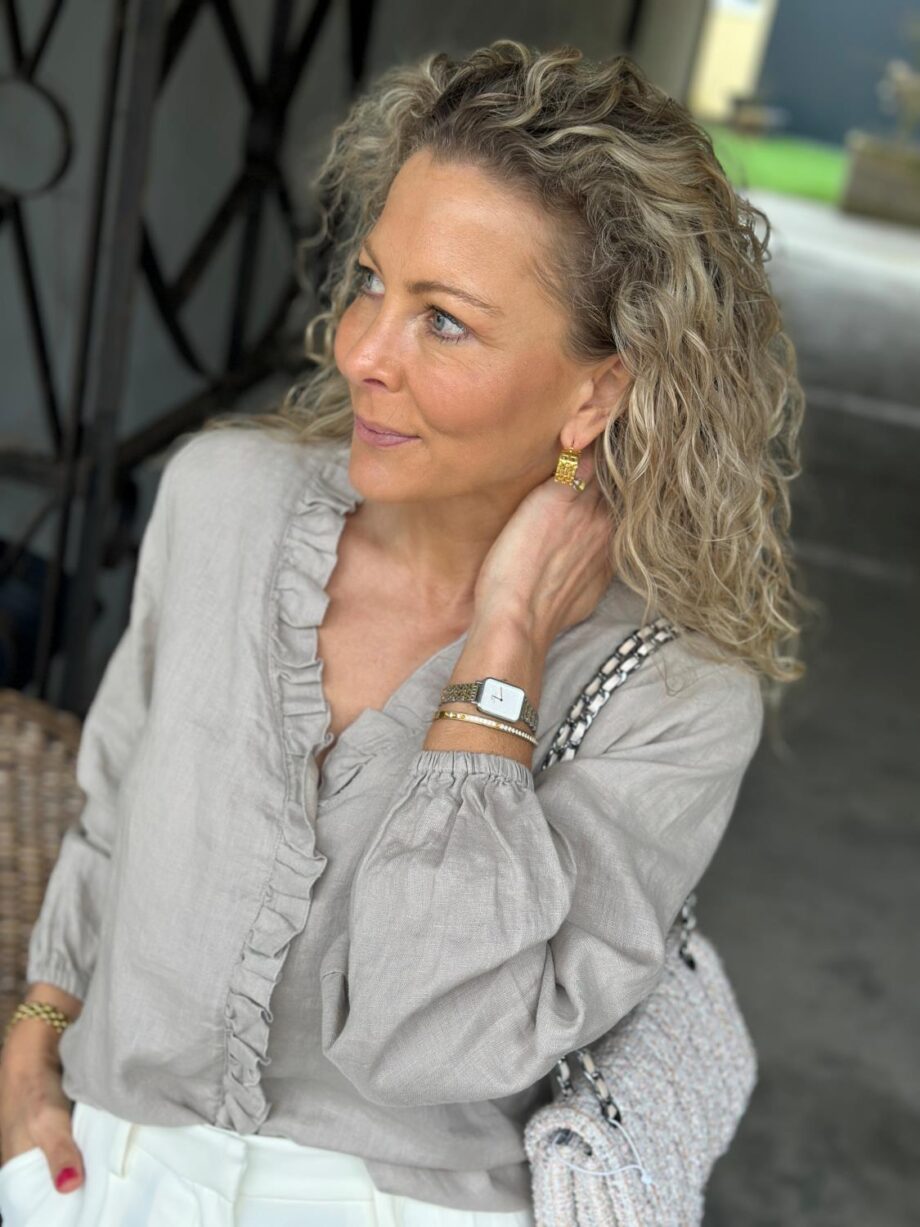 Close To My Heart Lynnie Blouse Taupe