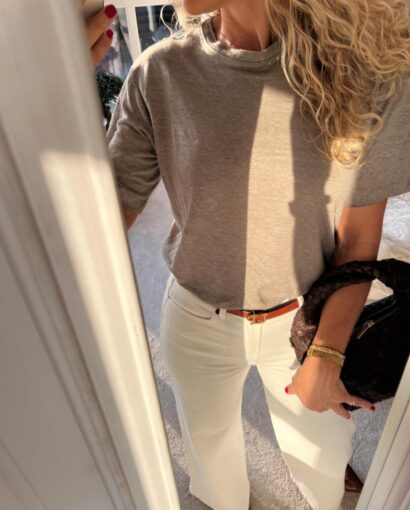 Selected Femme Vilja Linen Tee Vetiver