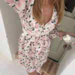 BY IC Adel Dress Pink Hydrangea