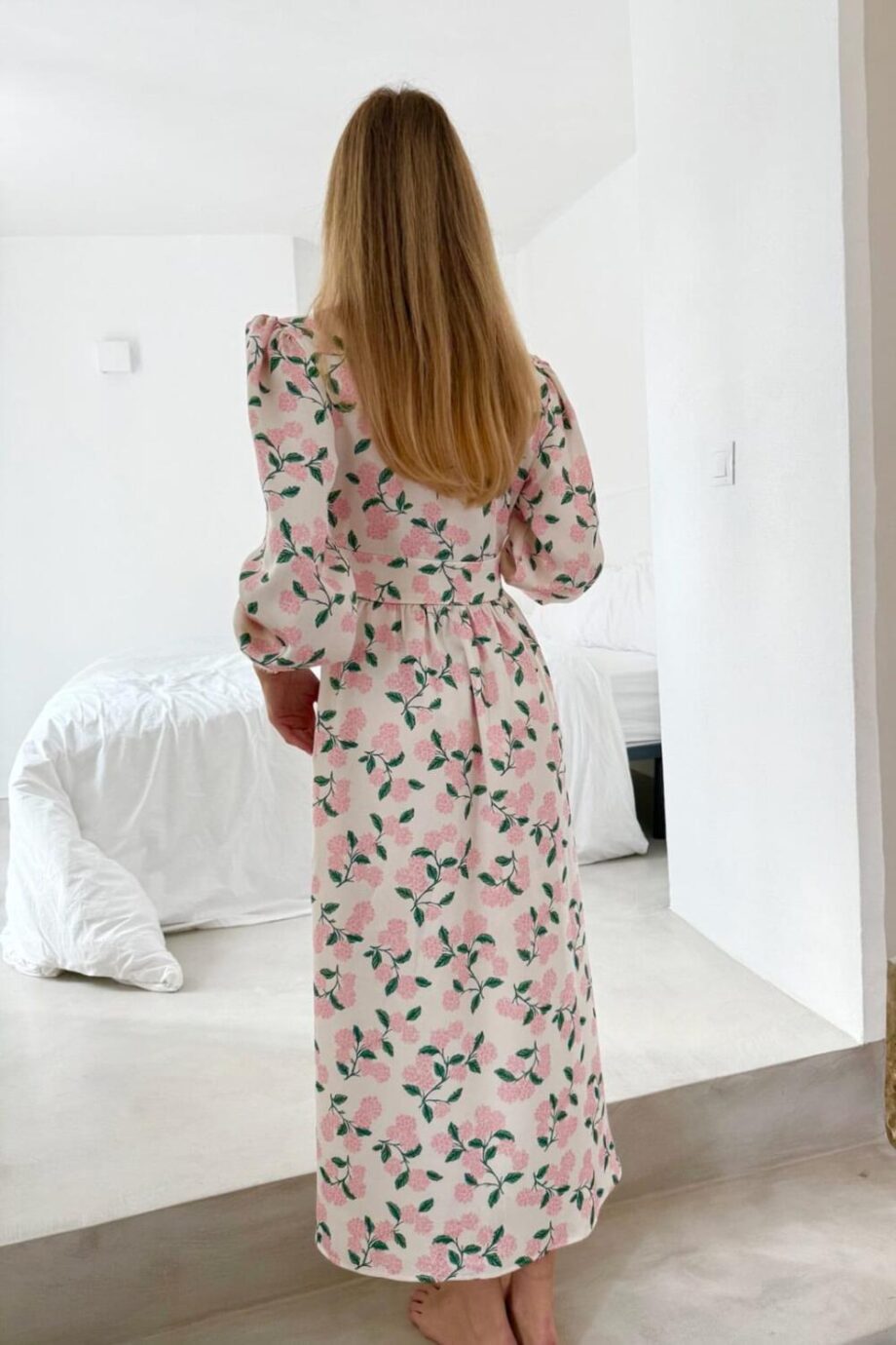BY IC Adel Long Dress Pink Hydrangea