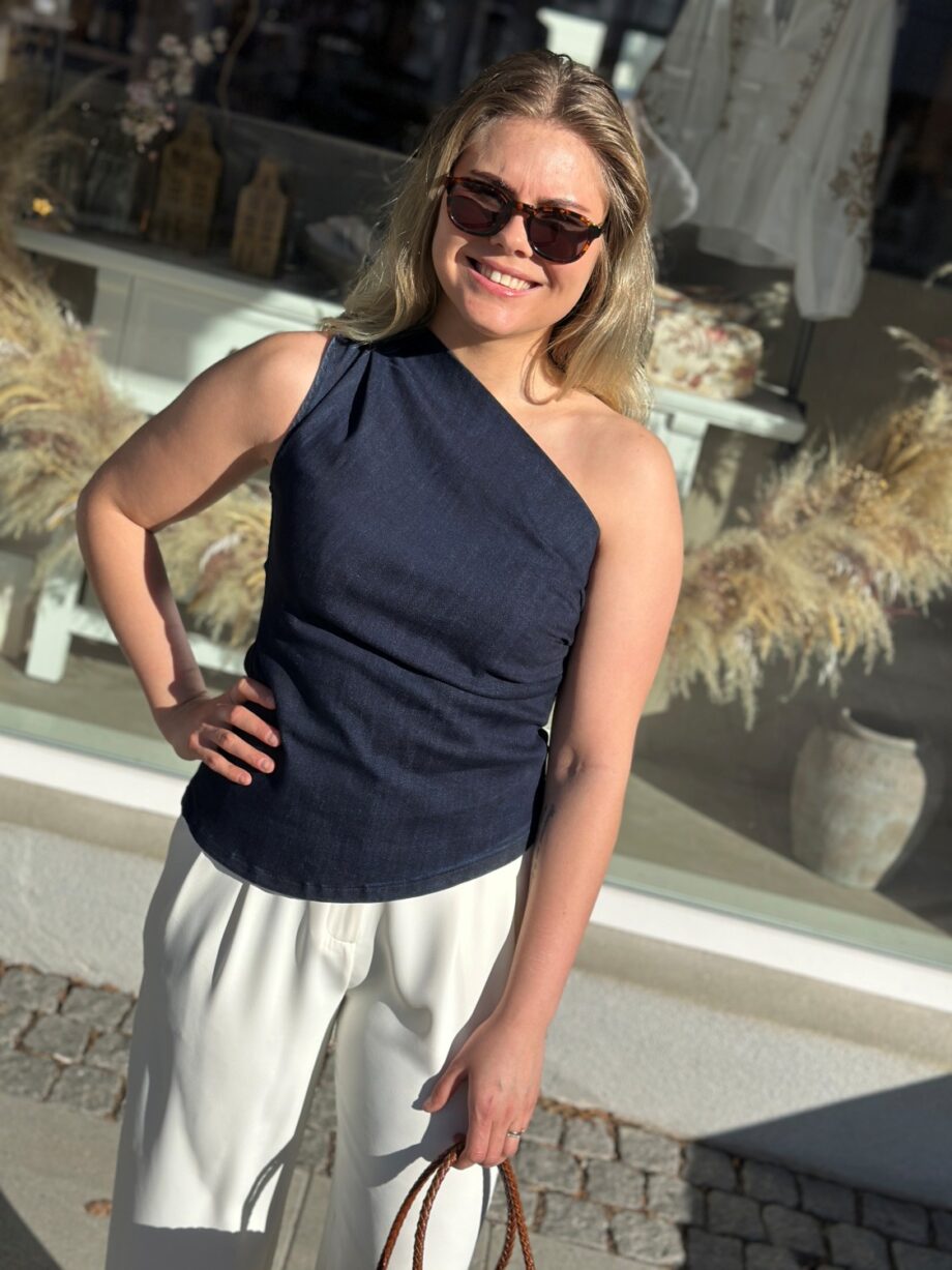 My Essential Ayo Denim Off Shoulder Top