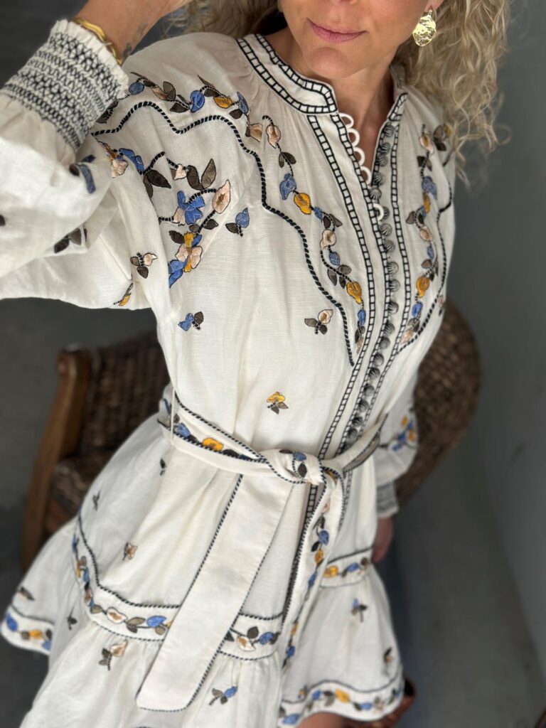 Scarlett Poppies Fiucci Short Dress Vanilla