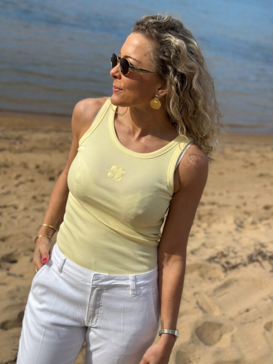 My Essential Wardrobe Mandy Top Double Cream