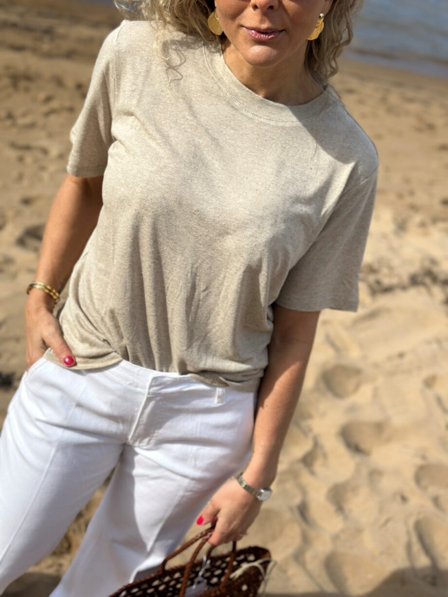 My Essential Wardrobe Lisa Tee Oatmeal Melange