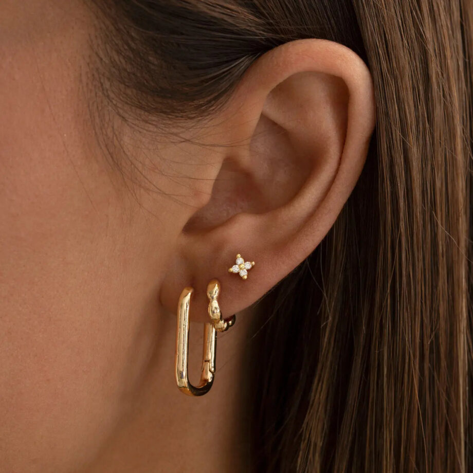 Timi of Sweden Paula Rectangular Hoop Earrings