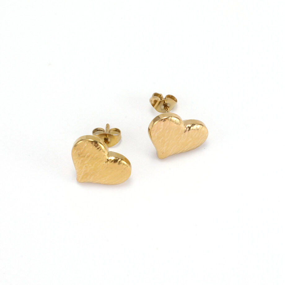 Timi of Sweden Suvy Ribbed Heart Stud