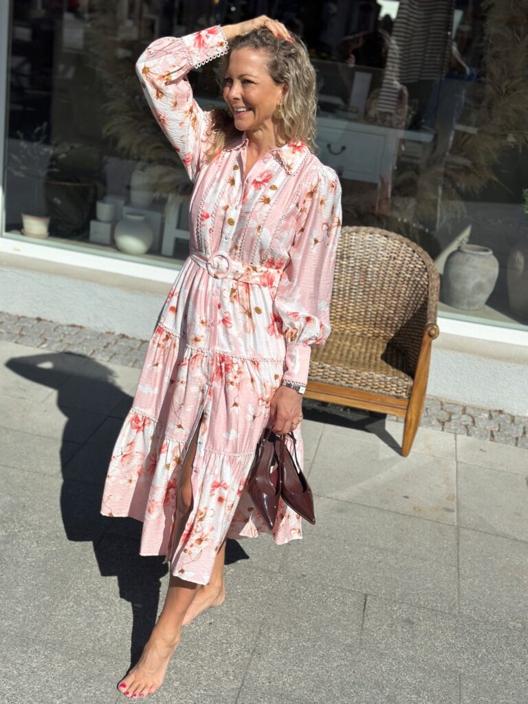 YAS Billa Long Dress Chinz Rose