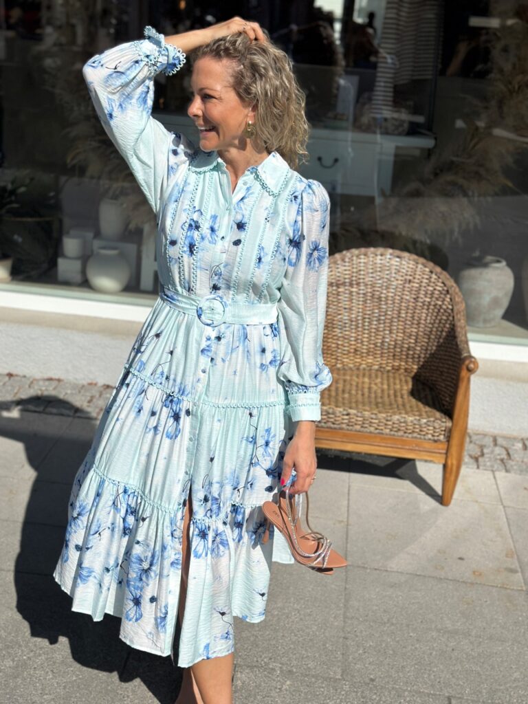 YAS Billa Long Dress Halogen Blue
