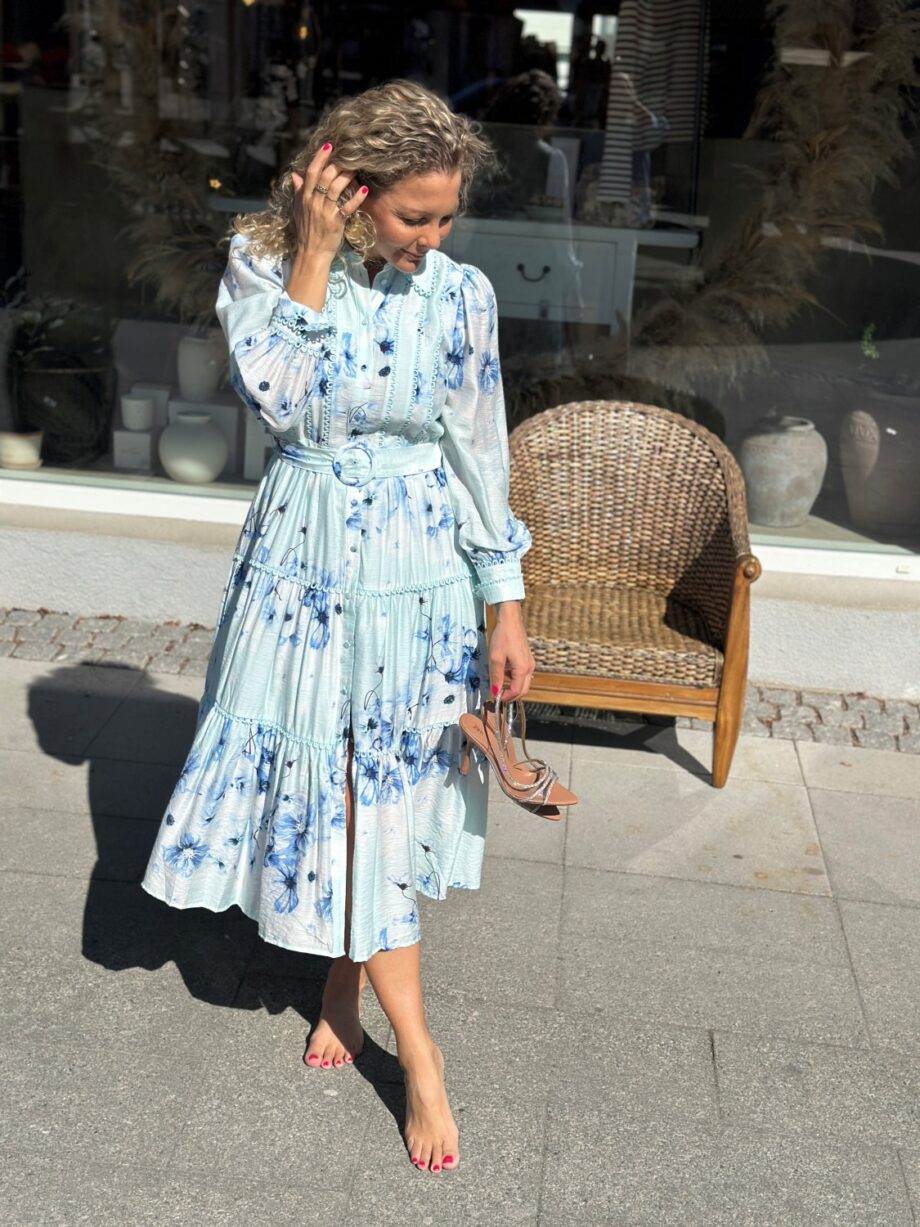 YAS Billa Long Dress Halogen Blue