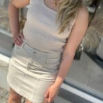Selected Femme Una Short denim skirt Melange