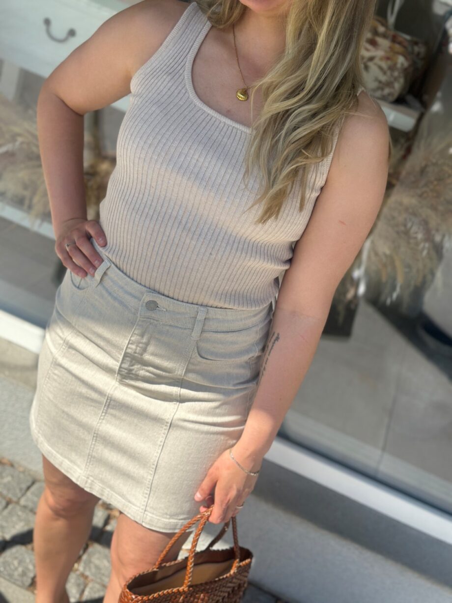 Selected Femme Una Short denim skirt Melange