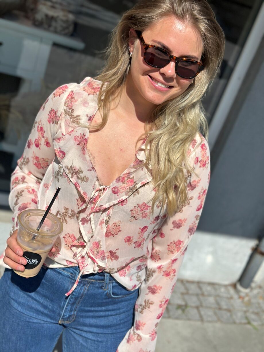 Neo Noir Anika Marigold Print Blouse