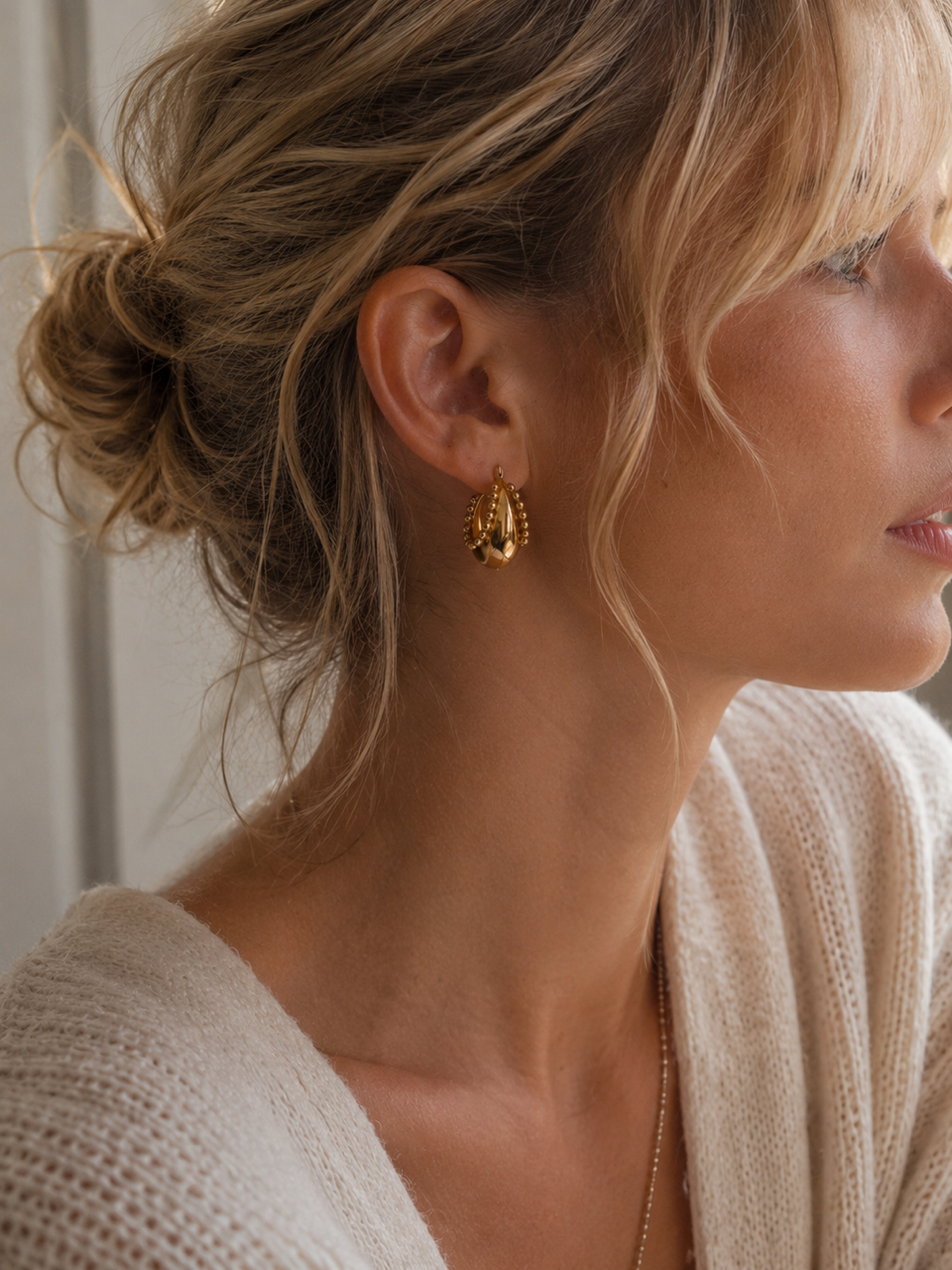 Made by Stella Jewellery Golden Drops of Dawn Earrings | Gullbelagte øredobber