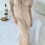 BY IC Agnete Long Dress Light Brown