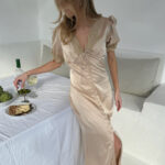 BY IC Agnete Long Dress Light Brown
