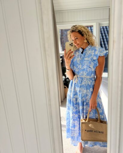 Copenhagen Luxe Embroidered Dress Blue