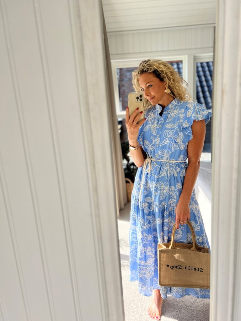 Copenhagen Luxe Embroidered Dress Blue