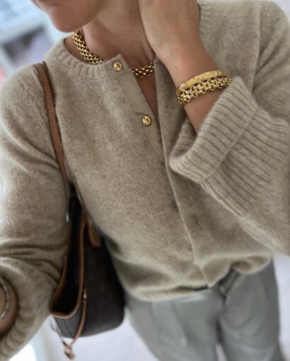 Six Ames Cardigan Raccon Duna