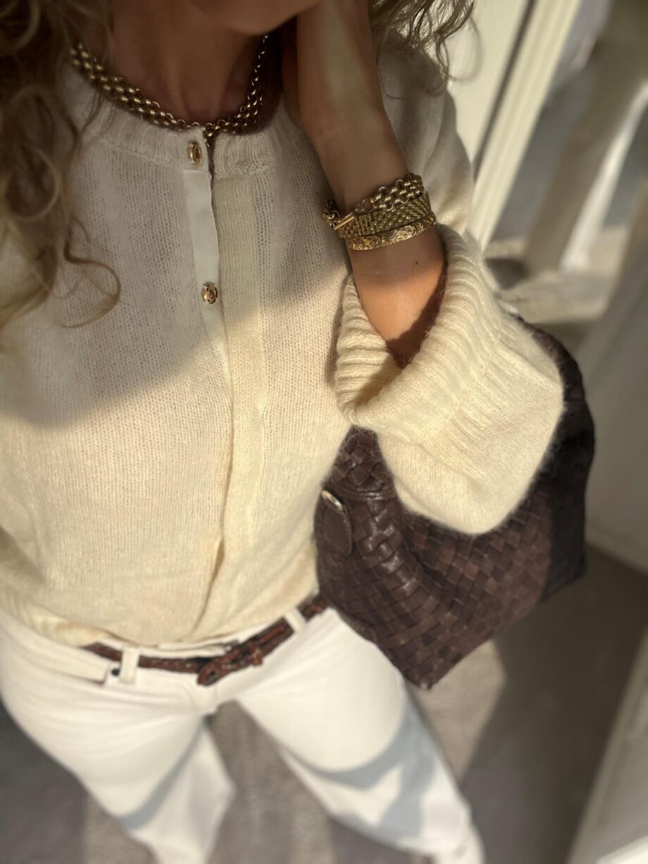 Six Ames Dune Cardigan Off White