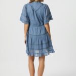 Neo Noir Milene Voile Dress Smoke Blue