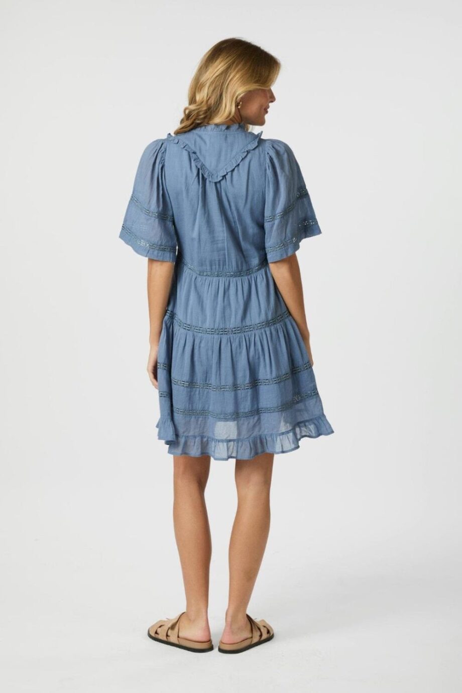 Neo Noir Milene Voile Dress Smoke Blue