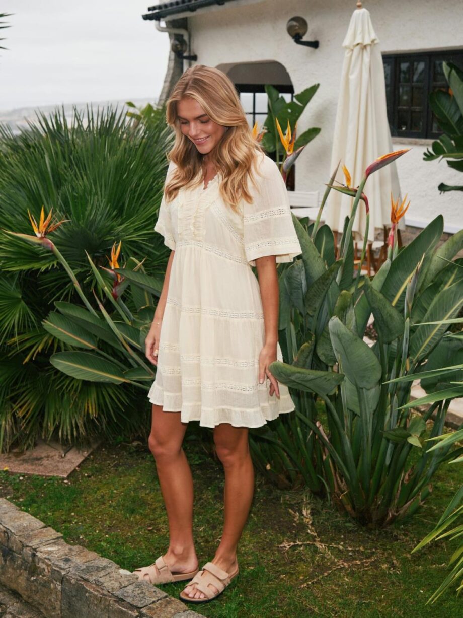 Neo Noir Milene Voile Dress Light Yellow
