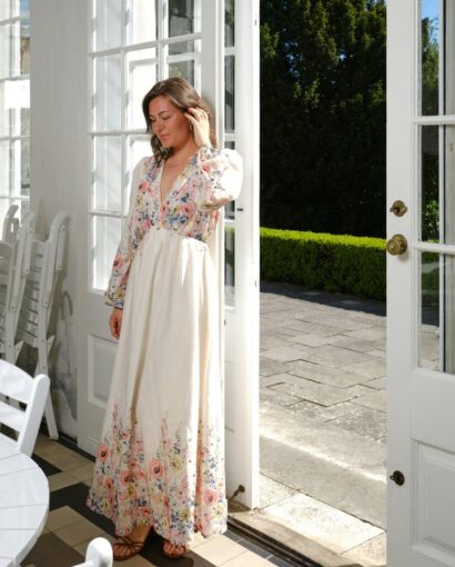 Neo Noir Silfi Flower Dress Creme