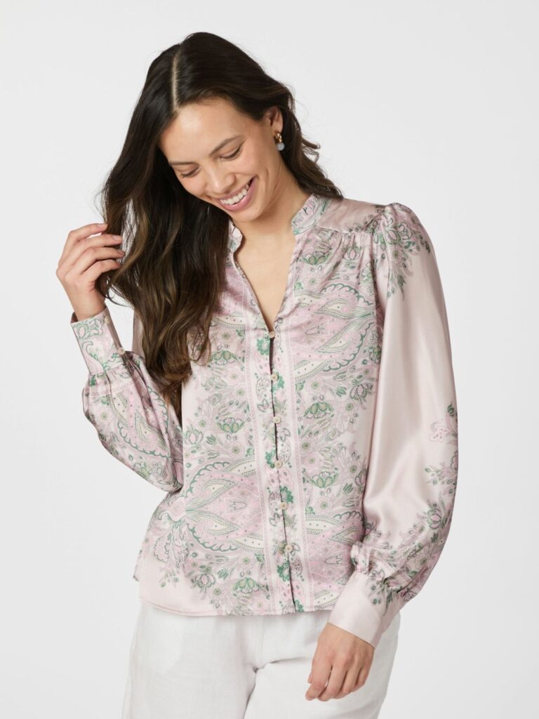 Neo Noir Massima Paisley Border Blouse